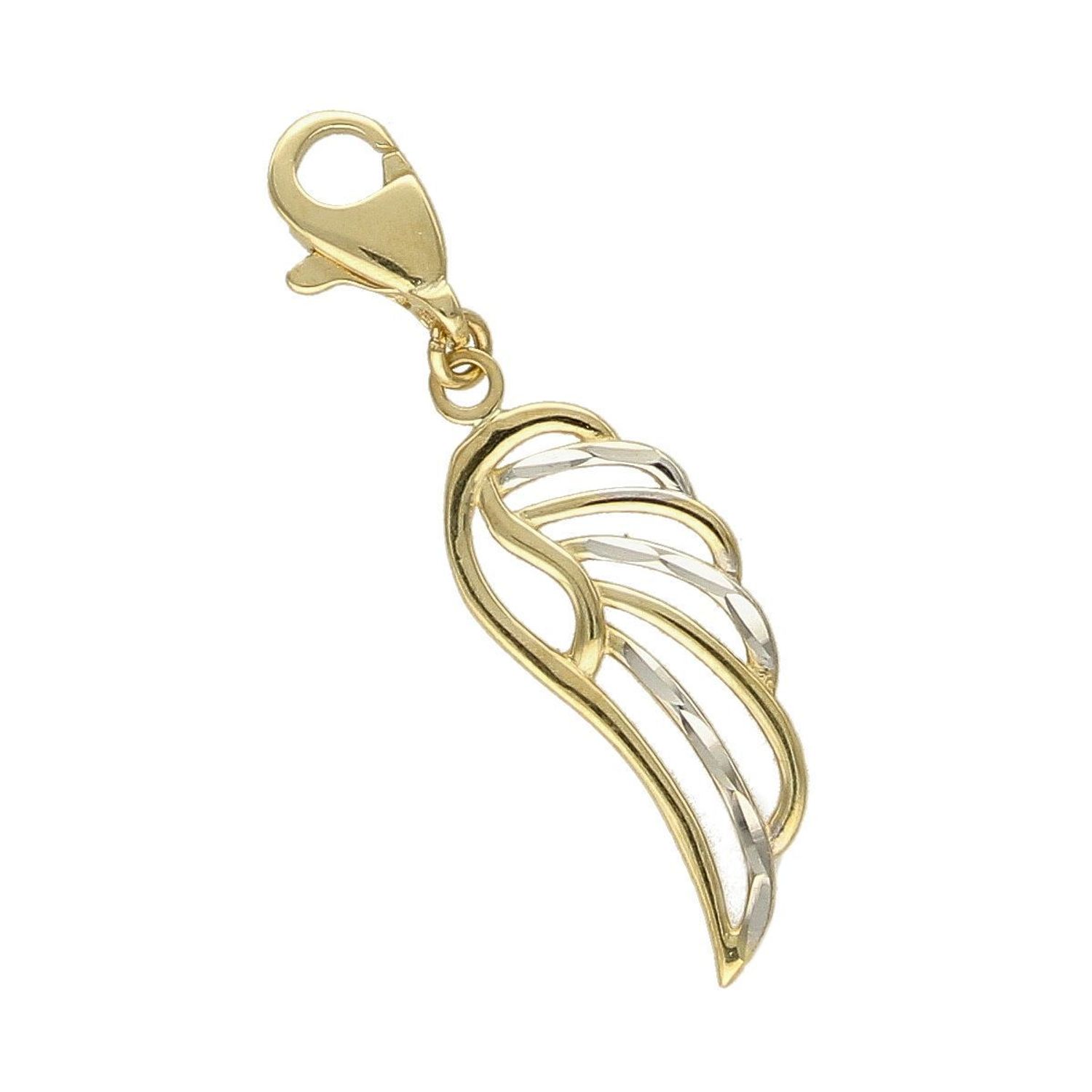 Złota zawieszka charms na bransoletkę 'Anielskie skrzydełko' ZA 3460.jpg